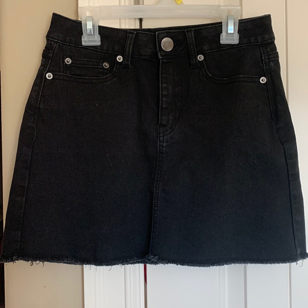 Black jean skirt